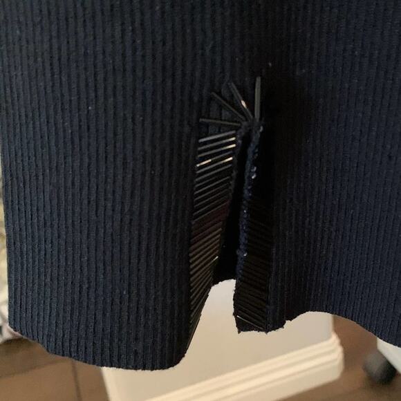 Cache black sweater sequin embellishments collar sleeve and front. S - Picture 13 of 14